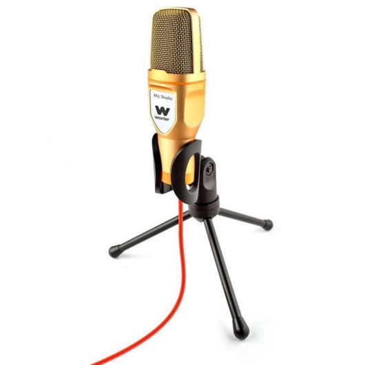 Woxter Mic Studio Microfone Condensador Dourado