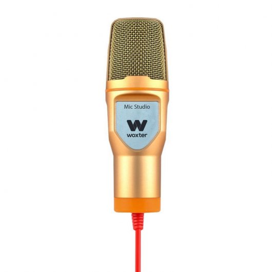 Woxter Mic Studio Microfone Condensador Dourado