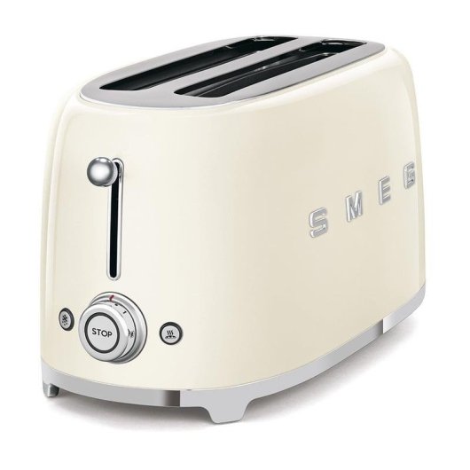 Vintage broodrooster Smeg TSF02CREU 2 lange sleuven 1500 W 6 bruiningsstanden Creme