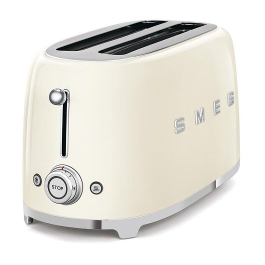 Vintage broodrooster Smeg TSF02CREU 2 lange sleuven 1500 W 6 bruiningsstanden Creme