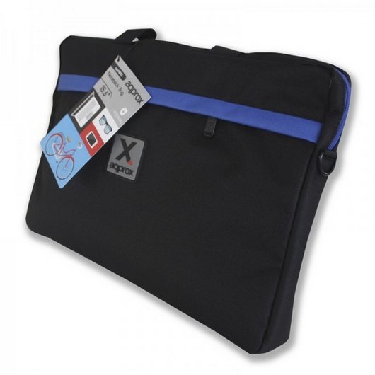 Approx APPNB15S Maletín Negro/Azul para Portátil hasta 15.6"