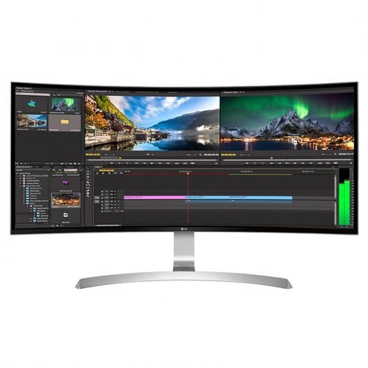 LG 34UC99-W LED display 86,4 cm (34") 3440 x 1440 pixels UltraWide Quad HD Noir, Blanc