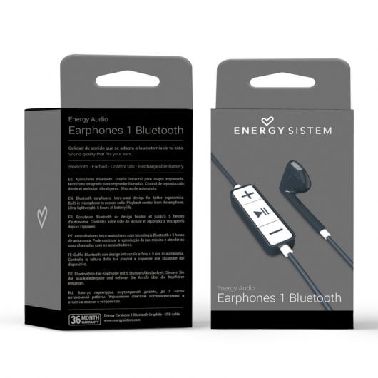 Energy Sistem Earphones 1 Auriculares Bluetooth Grafito