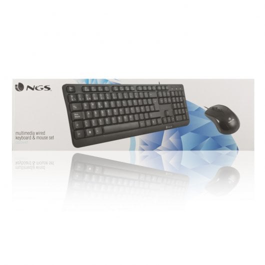 NGS Cocoa Kit tastiera Mouse incluso USB QWERTY Nero