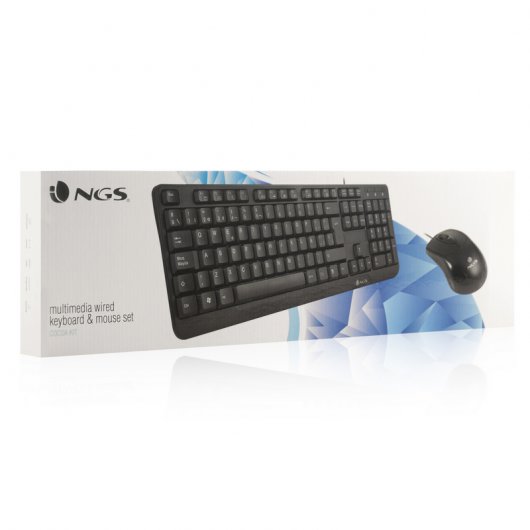 NGS Cocoa Kit tastiera Mouse incluso USB QWERTY Nero