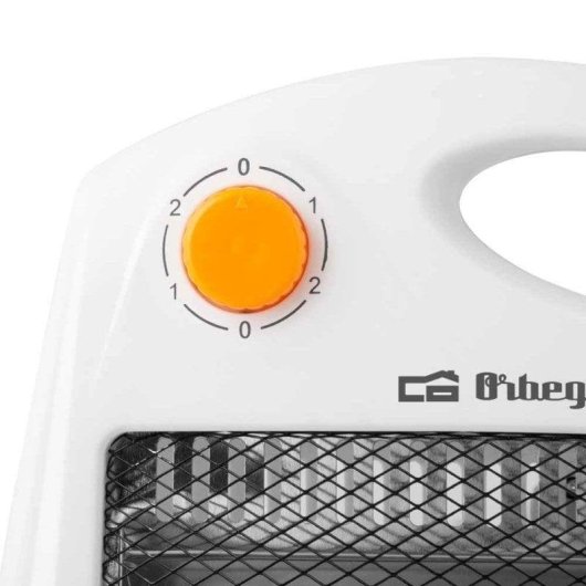 Stufa Elettrica Al Quarzo 2 Barre Bianca 400-800W - Termoventilatore Con Sistema Antiribaltamento Per Ufficio E Casa
