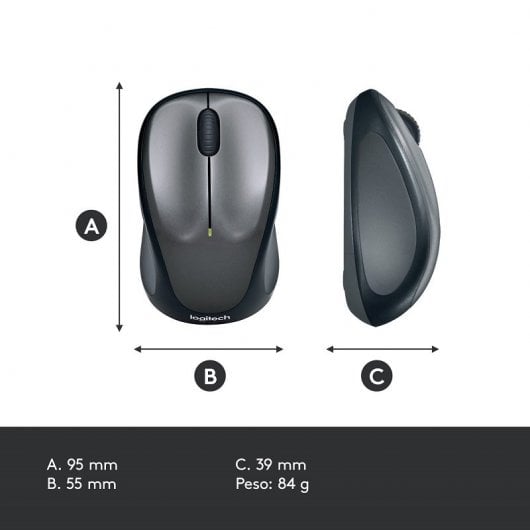 Logitech M235 mouse Ambidestro RF Wireless Ottico 1000 DPI