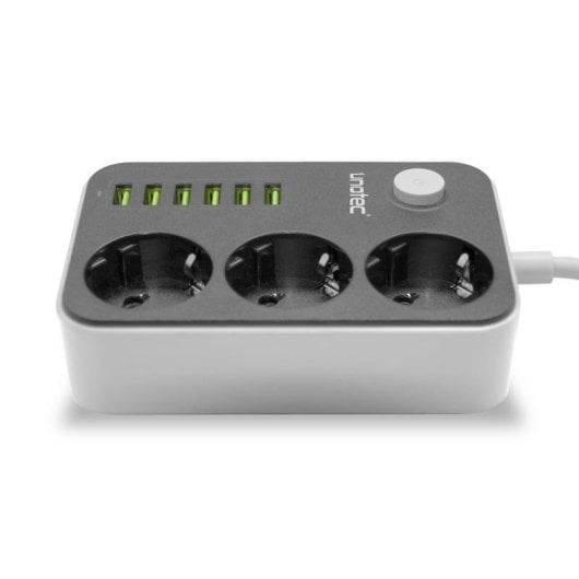 Unotec Regleta con 3 Tomas + 6 USB