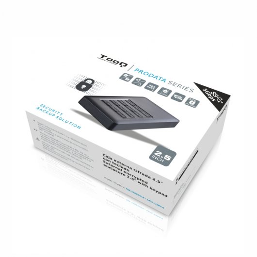 Tooq TQE-25DES01B Caja Externa Cifrada con Teclado para Discos Duros 2.5? SATA USB 3.0