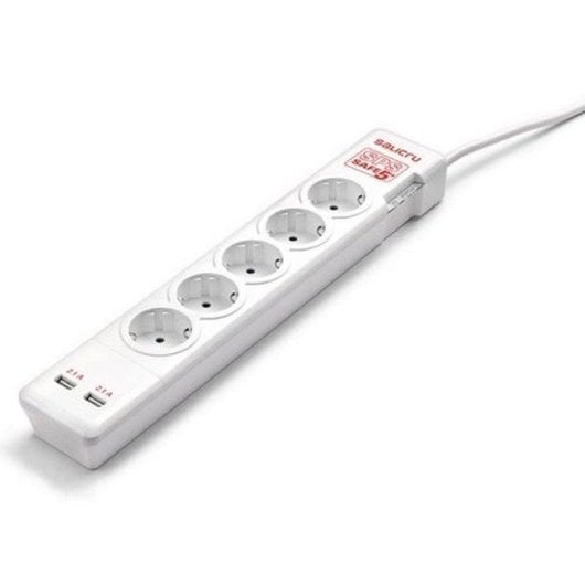 Salicru SPS SAFE 5+ Regleta con Protección 5 Tomas + 2 USB