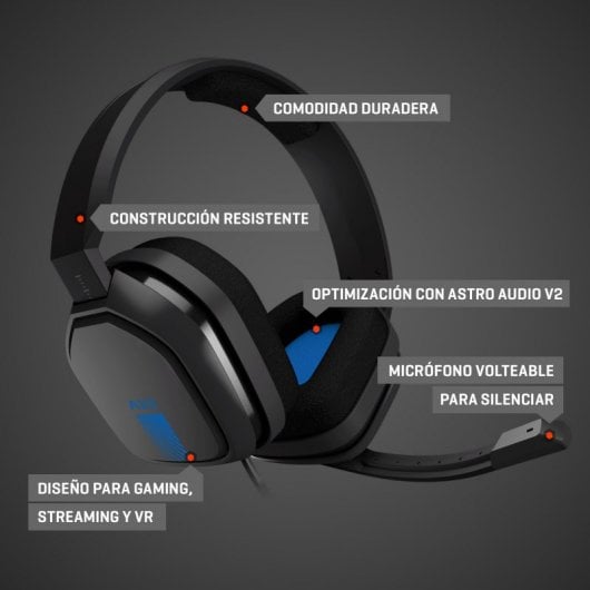 Cuffie da gioco Astro A10 nere/blu per PS4/Xbox One/PC
