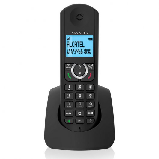 Alcatel F380-S Teléfono DECT Negro