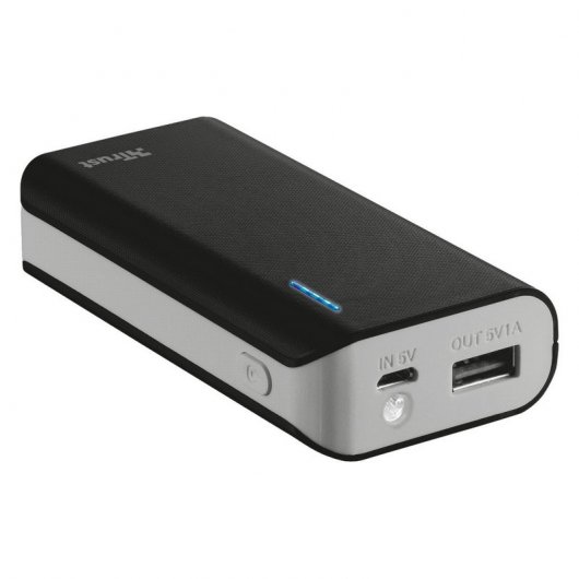 Trust Primo Powerbank 5200mAh con Linterna Negra