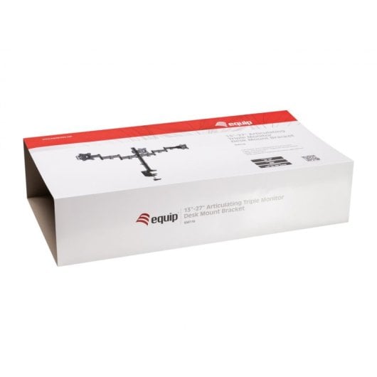 Equip Soporte de Mesa para 3 Pantallas 13"-27" Doble Brazo Articulado VESA 100X100 Max 24Kg