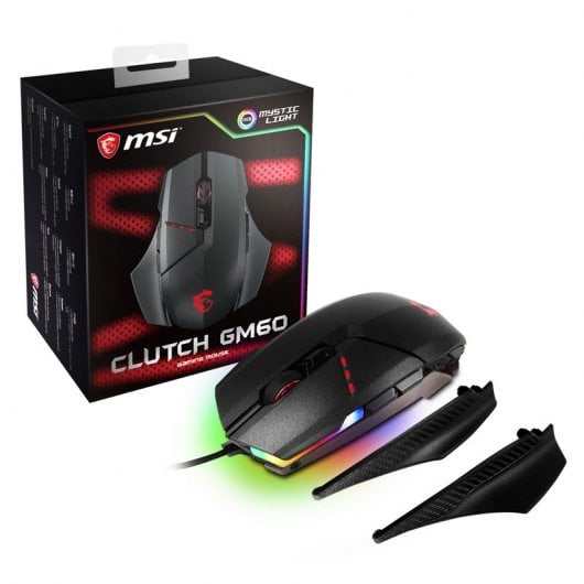 MSI Clutch GM60 Ratón Gaming 10800DPI Negro RGB