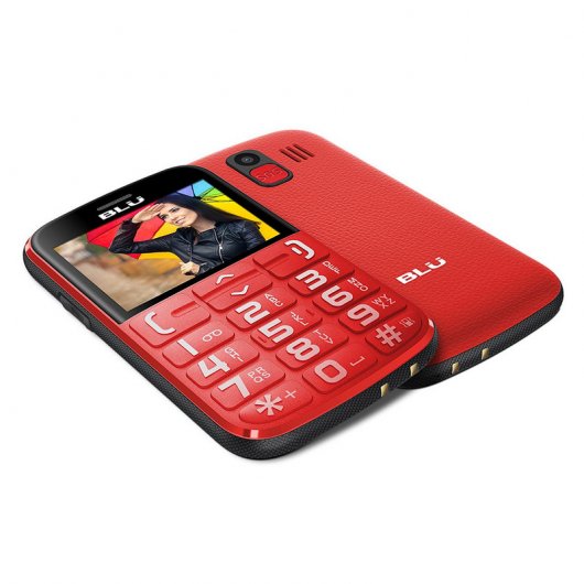 Blu Joy Rojo Teléfono Dual Sim Libre para Personas Mayores