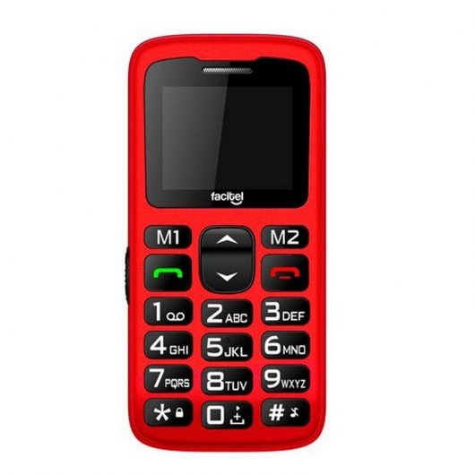 Facitel FS06 Teléfono Libre Rojo para Personas Mayores