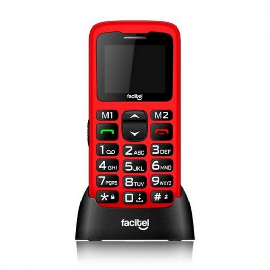 Facitel FS06 Teléfono Libre Rojo para Personas Mayores