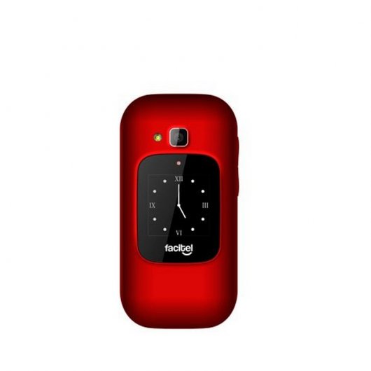 Facitel FS16 Teléfono Libre Rojo para Personas Mayores