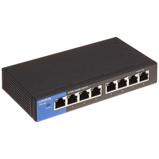 Linksys LGS108 Switch desktop Gigabit a 8 porte per aziende