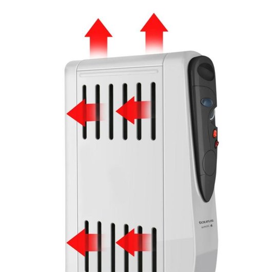 Radiador de Aceite Taurus Tuareg 1500W 7 Elementos Humidificador Integrado