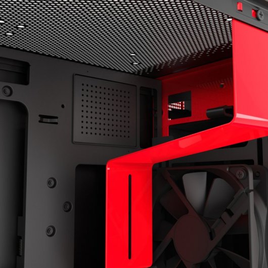NZXT H400i Cristal Templado USB 3.0 Negra/Roja