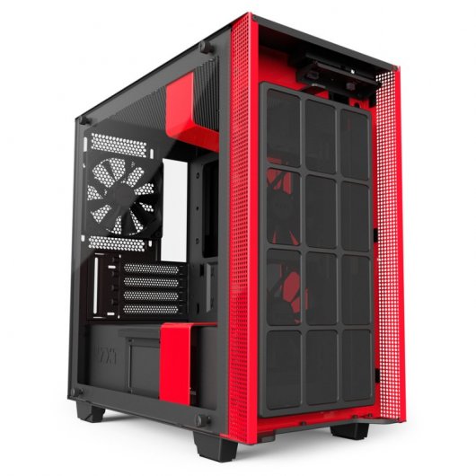 NZXT H400i Cristal Templado USB 3.0 Negra/Roja
