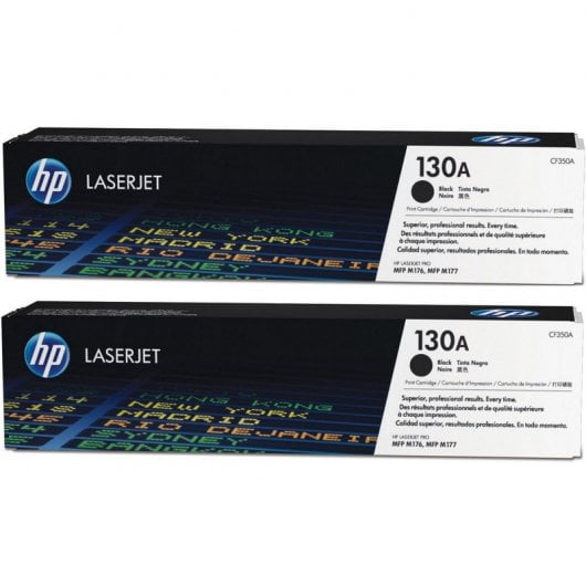 Confezione da 2 toner nero originale Laserjet Pro HP 130A