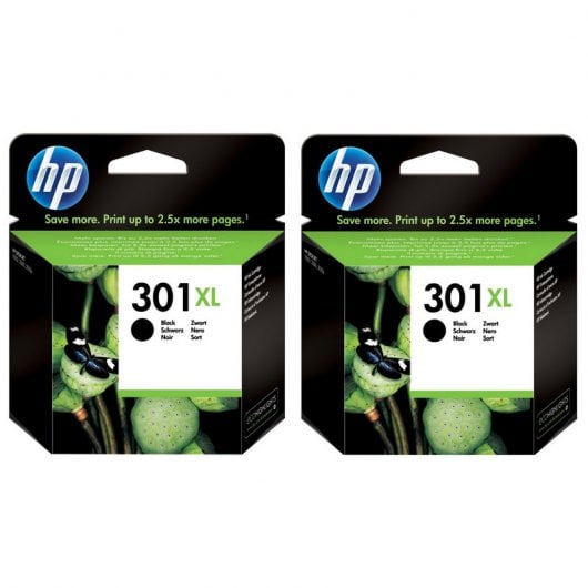 HP 301XL Pack x2 Cartucho Tinta Alta Capacidad Original Negro