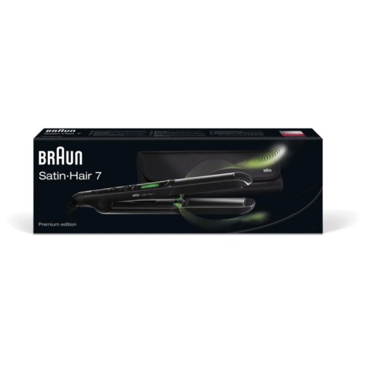 Prancha de Cabelo Cerâmica Braun Satin Hair 7 ST730 200ºC Iónica Bolsa Preto