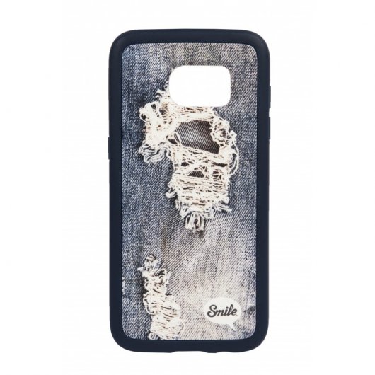 Smile Funda Texture Denim Smile Mobile para Samsung S7 Edge