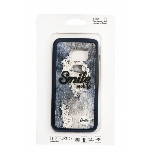 Smile Funda Texture Denim Smile Mobile para Samsung S7 Edge