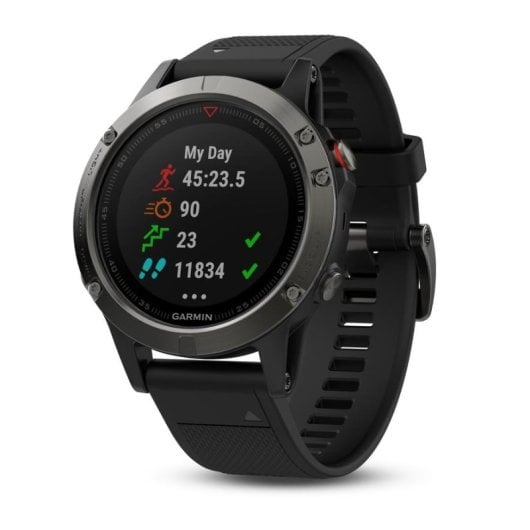 Garmin Fénix 5 Gris con Correa Negra