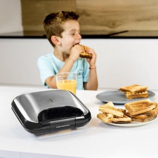 Sandwichera Cecotec RocknToast Square Surface Grill Acier Inoxydable 750W