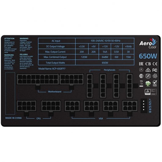 Aerocool Project 7 P7-650 650W 80 Plus Platinum Modular
