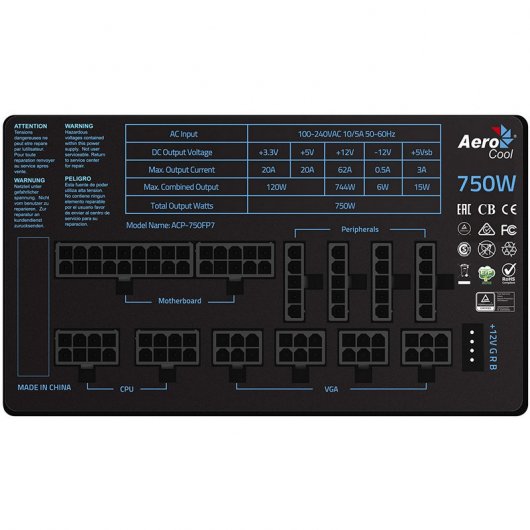 Aerocool Project 7 P7-750 750W 80 Plus Platinum Modular