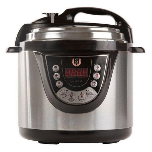 Olla a Pressão Ollas GM Modelo D 6L Programável Voz Inox Preta 1000W