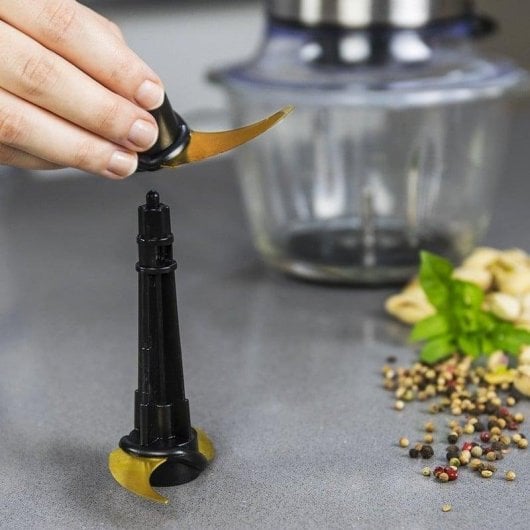 Tritatutto Cecotec Titan Glass 1000 1L 400W Inox Vetro Cuchiglie Titanio