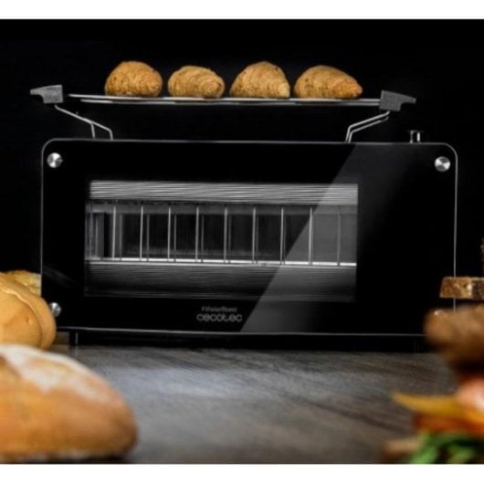 Tostadora Cecotec VisionToast 1260W Glasfenster XL-Slot Edelstahl 7-Stufen