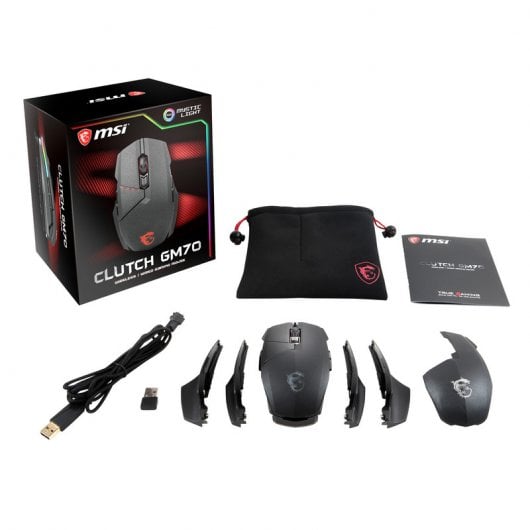 MSI Clutch GM70 Ratón Gaming Inalámbrico 18000 DPI Negro