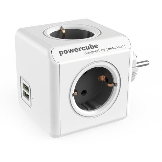 Multipresa PowerCube Original USB 4 prese 2 USB-A protezione bambini senza cavo