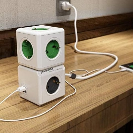 PowerCube Estendido 5 Saídas 1,5m Verde