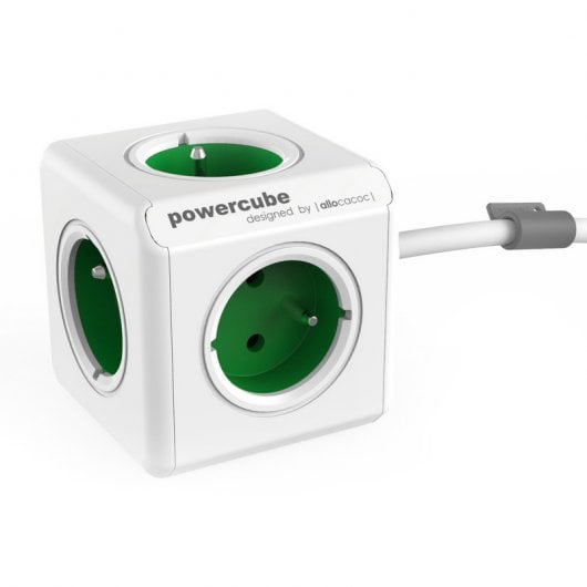 PowerCube Estendido 5 Saídas 1,5m Verde