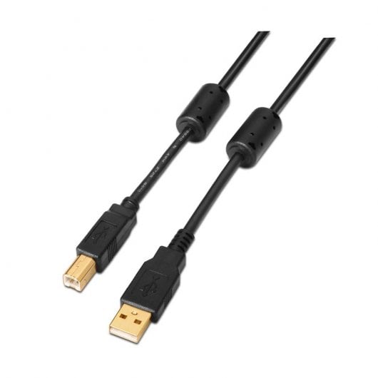 Nanocable Cabo de Alta Qualidade para Impressora USB 2.0 Tipo A/B Macho/Macho 5m Preto