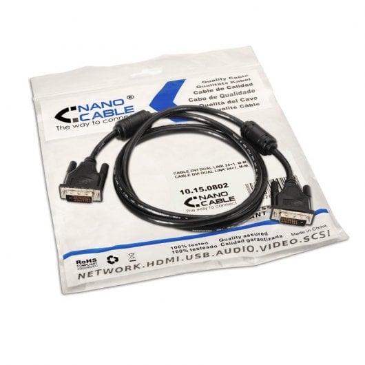 Cavo Nanocable DVI Dual Link M-M 24+1 1,8 m