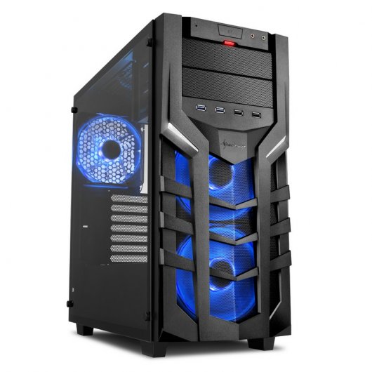 Sharkoon DG7000-G RGB Cristal Templado USB 3.0 Negra