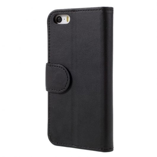 German Tech Funda Libro Elegant Wallet Negra para  iPhone 5/5S/SE