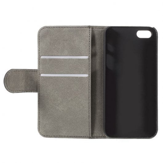 German Tech Funda Libro Elegant Wallet Negra para  iPhone 5/5S/SE