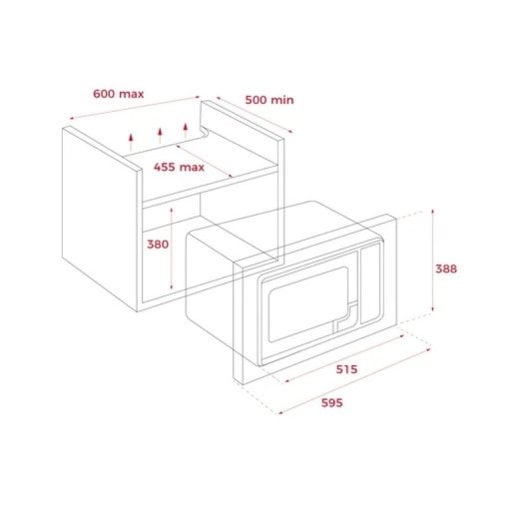Teka MWE 255 FI Microondas con Grill Integrable 900W Acero Inoxidable Reacondicionado
