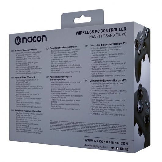 Nacon GC-200WL Mando Inalámbrico PC Negro